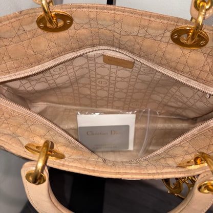 #1128 Vintage Lady Dior Brown Cannage Quilt Nylon