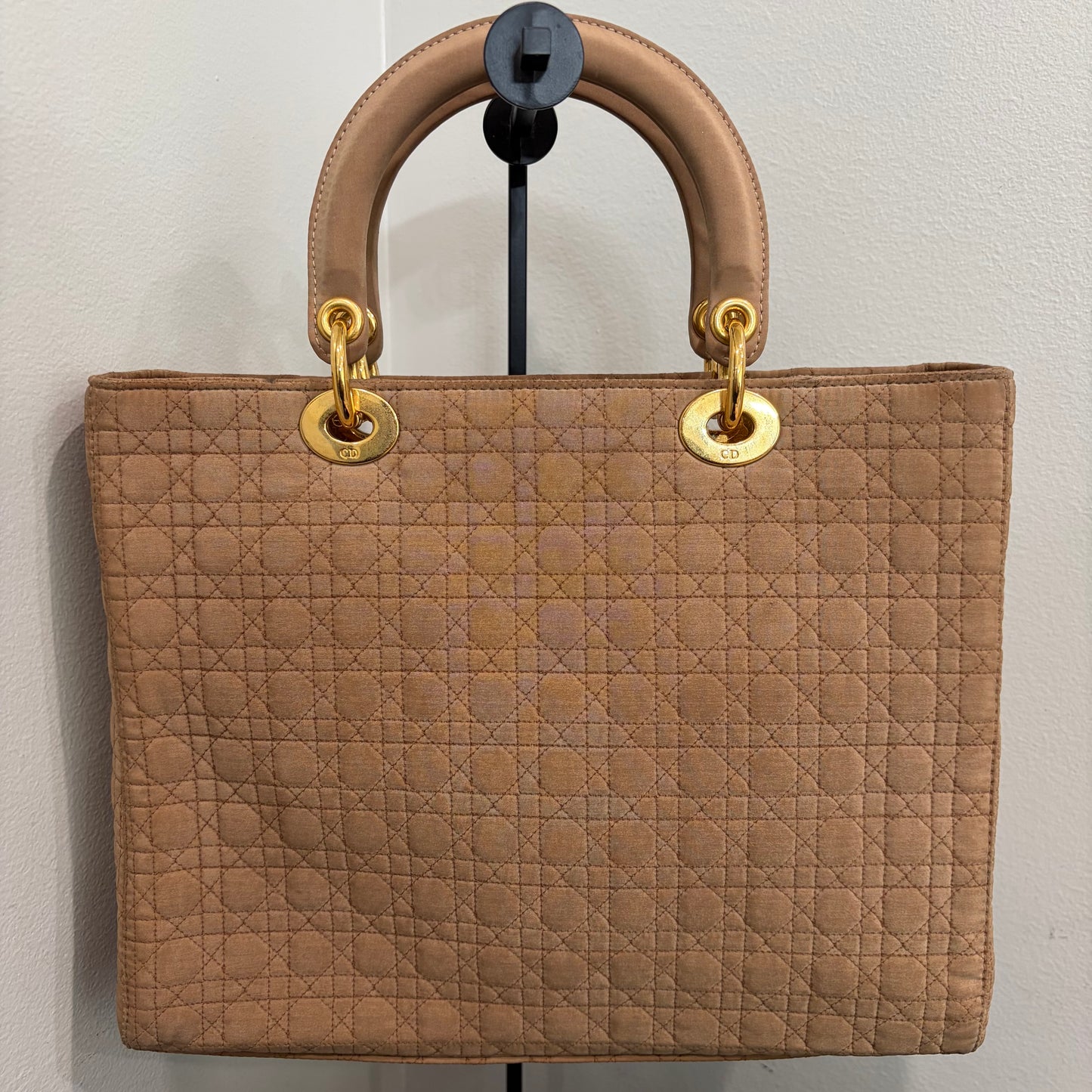 #1128 Vintage Lady Dior Brown Cannage Quilt Nylon