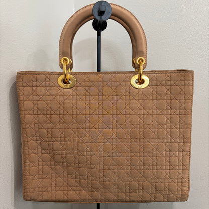 #1128 Vintage Lady Dior Brown Cannage Quilt Nylon