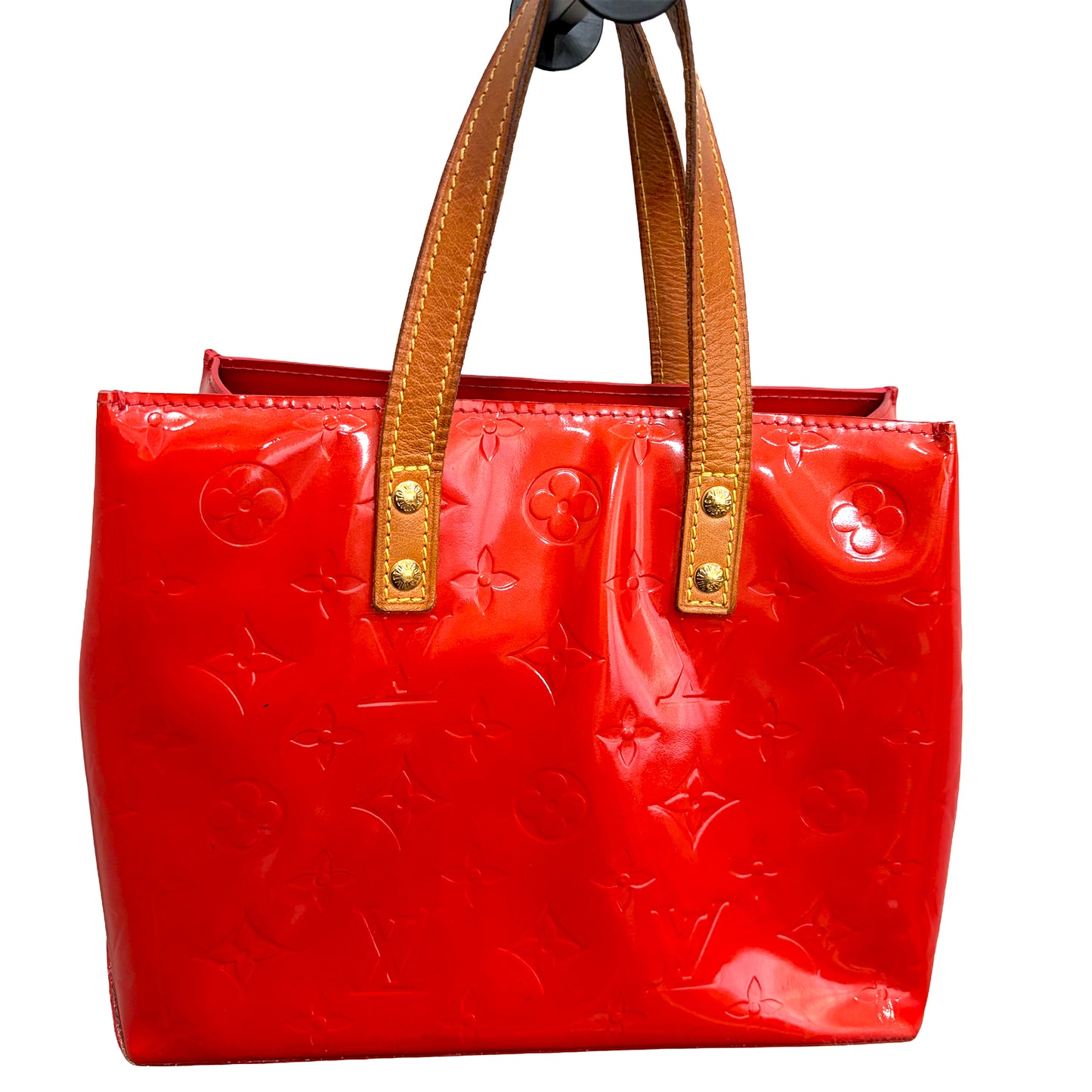 #9104 LOUIS VUITTON Red Vernis Reade PM