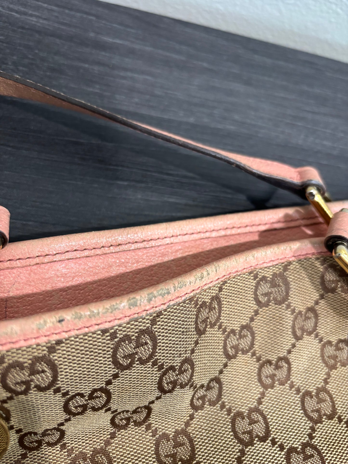 8880 GUCCI Brown Canvas Eclipse Tote