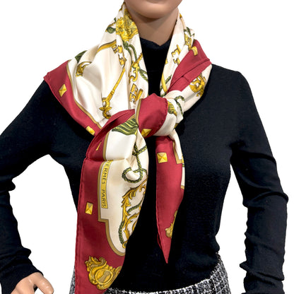 #8273 HERMES 90cm Silk Scarf