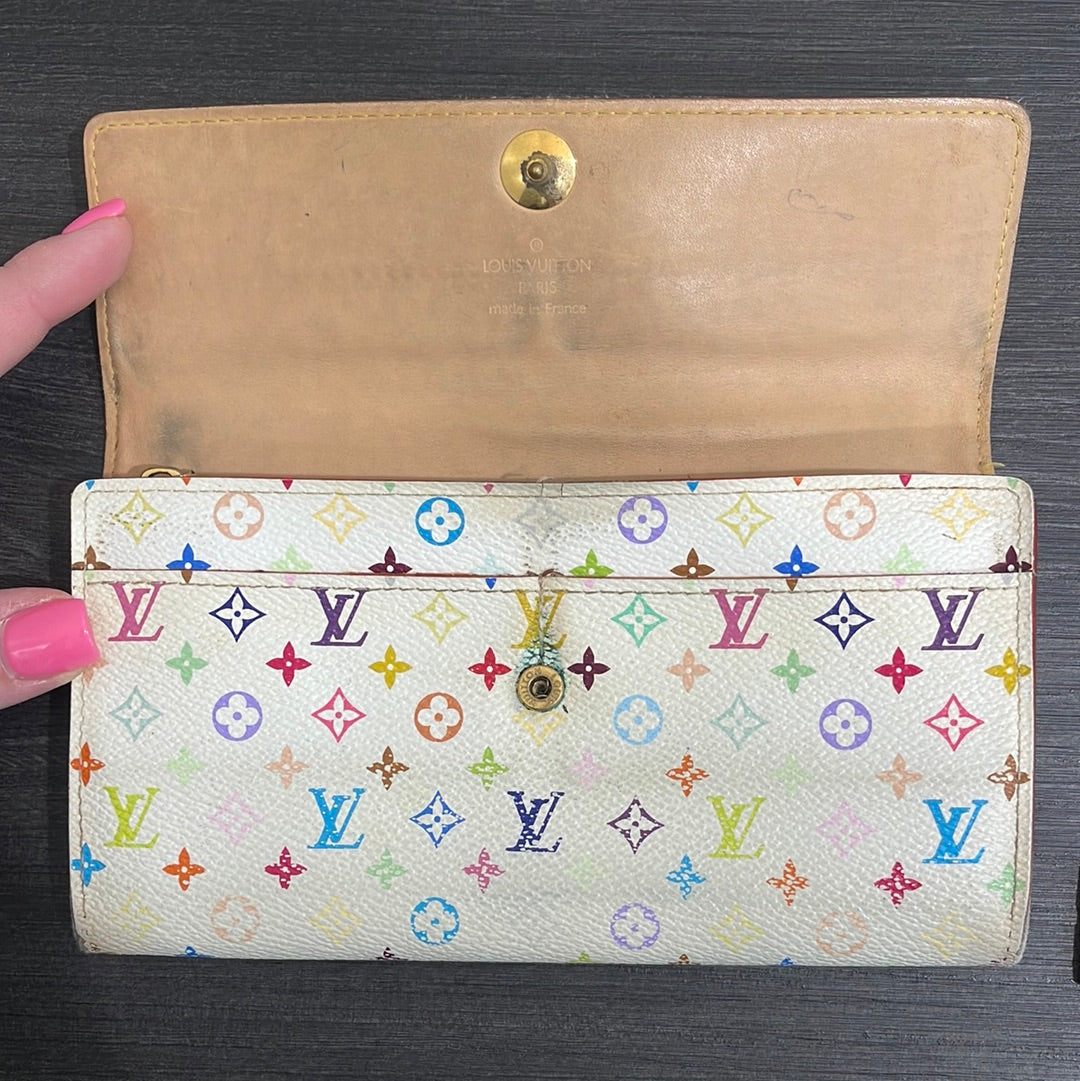 SOLD! Set of 2 Louis Vuitton Monogram Wallet & Epi Leather Card Holder