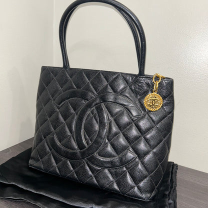 CHANEL Caviar Medallion Tote (COA Included)