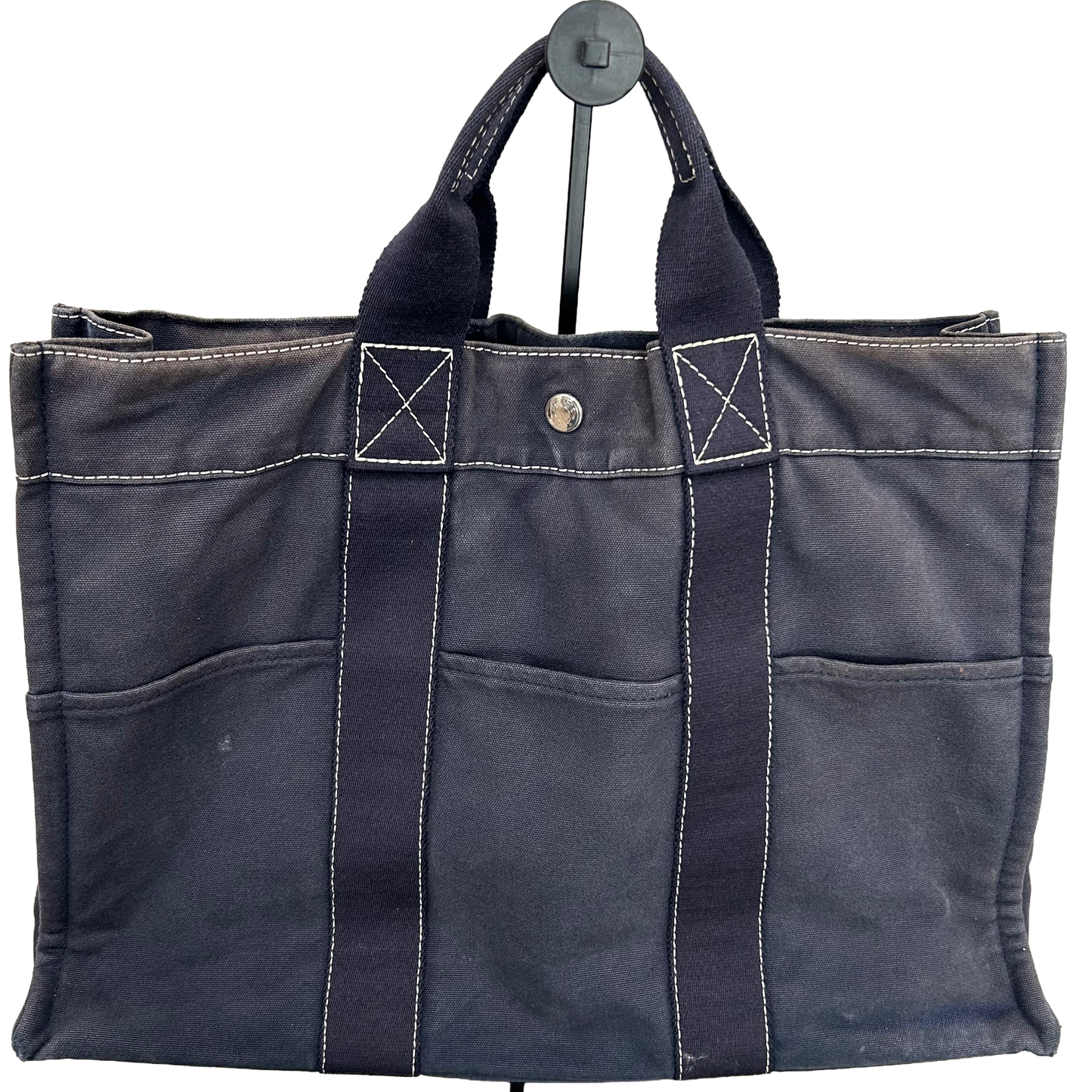 1015 HERMÈS Toile Fourre-Tout MM Tote Slate