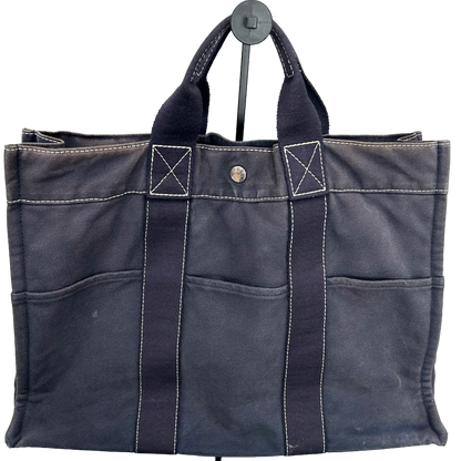 1015 HERMÈS Toile Fourre-Tout MM Tote Slate
