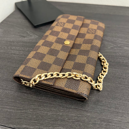 1011 LOUIS VUITTON Damier Ebene Long Wallet