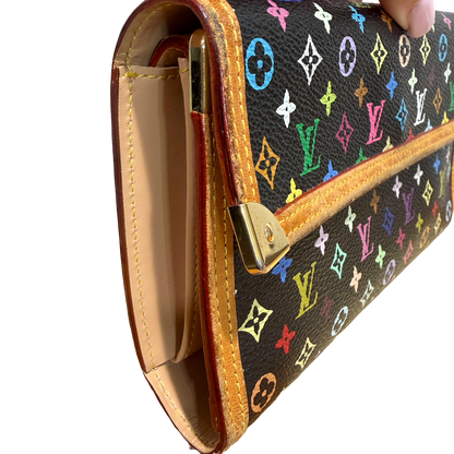 #3217 LOUIS VUITTON x Murakami Black Monogram Porte Tresor International Wallet