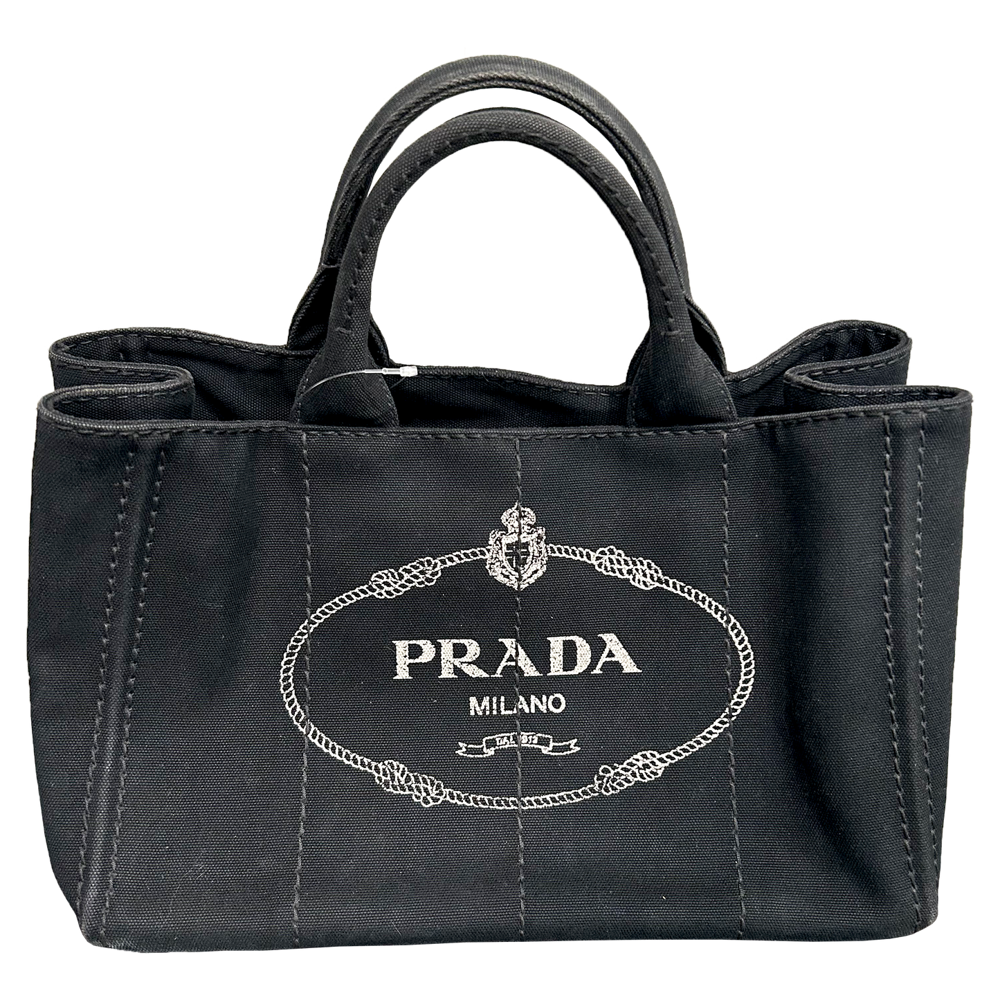 CLEARANCE #840 PRADA Canapa Large Tote (Black)