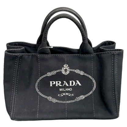 CLEARANCE #840 PRADA Canapa Large Tote (Black)