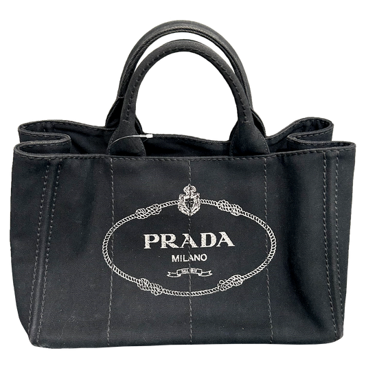 CLEARANCE #840 PRADA Canapa Large Tote (Black)