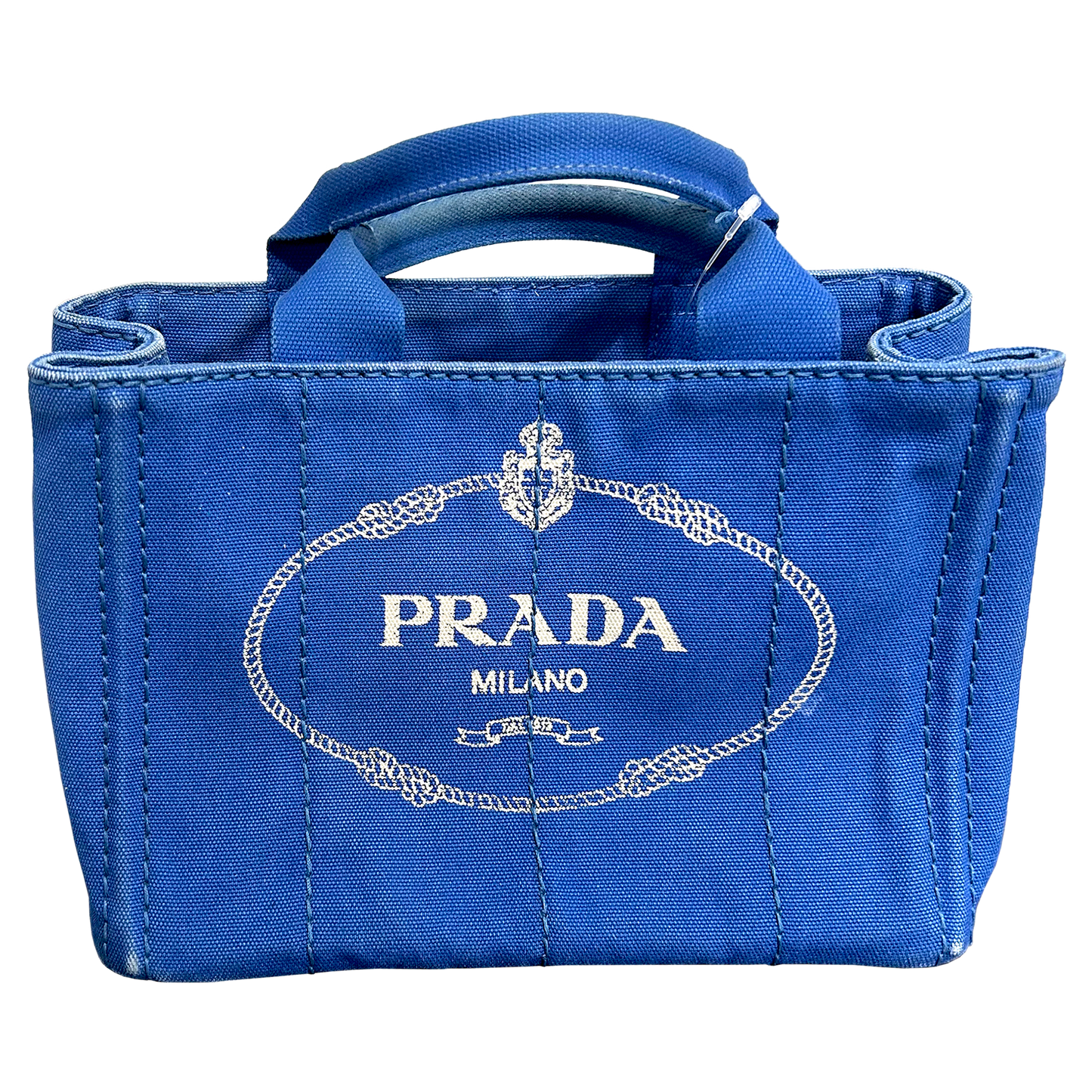 CLEARANCE #203 PRADA Canapa Small Tote - Blue