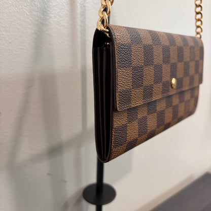 8859 LOUIS VUITTON Damier Ebene Sarah Wallet