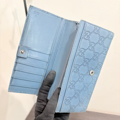 #8236 GUCCI Blue Guccissima Wallet