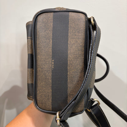 #1115 FENDI Pequin Coated Canvas Vintage Backpack