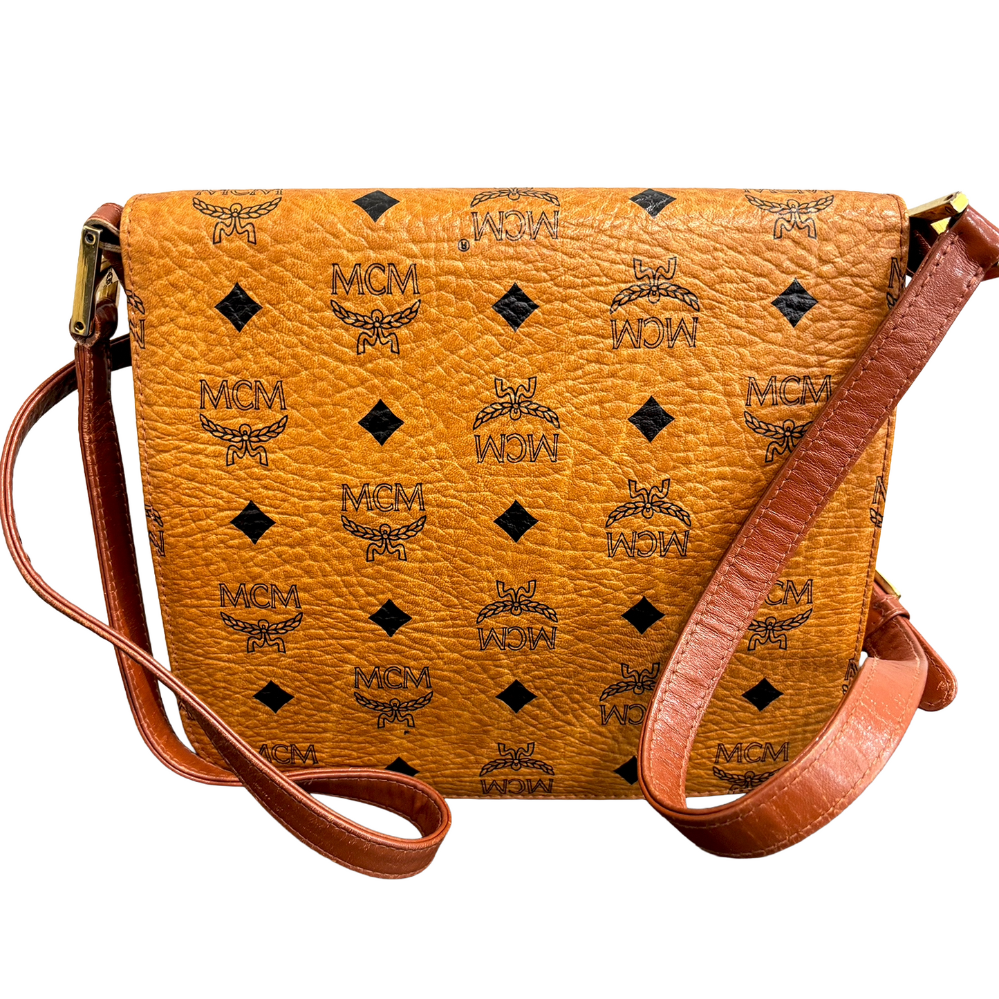 8868 MCM Cognac Visetos Crossbody