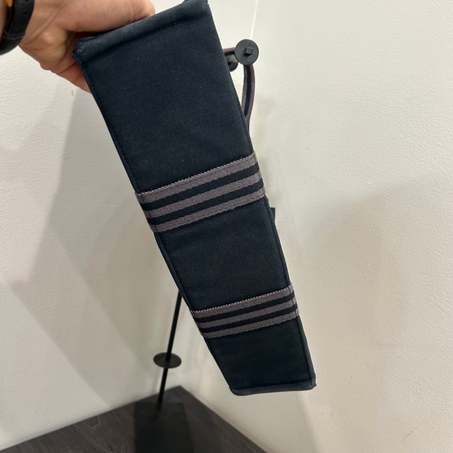 1066 HERMÈS Toile Fourre-Tout MM Tote Blue