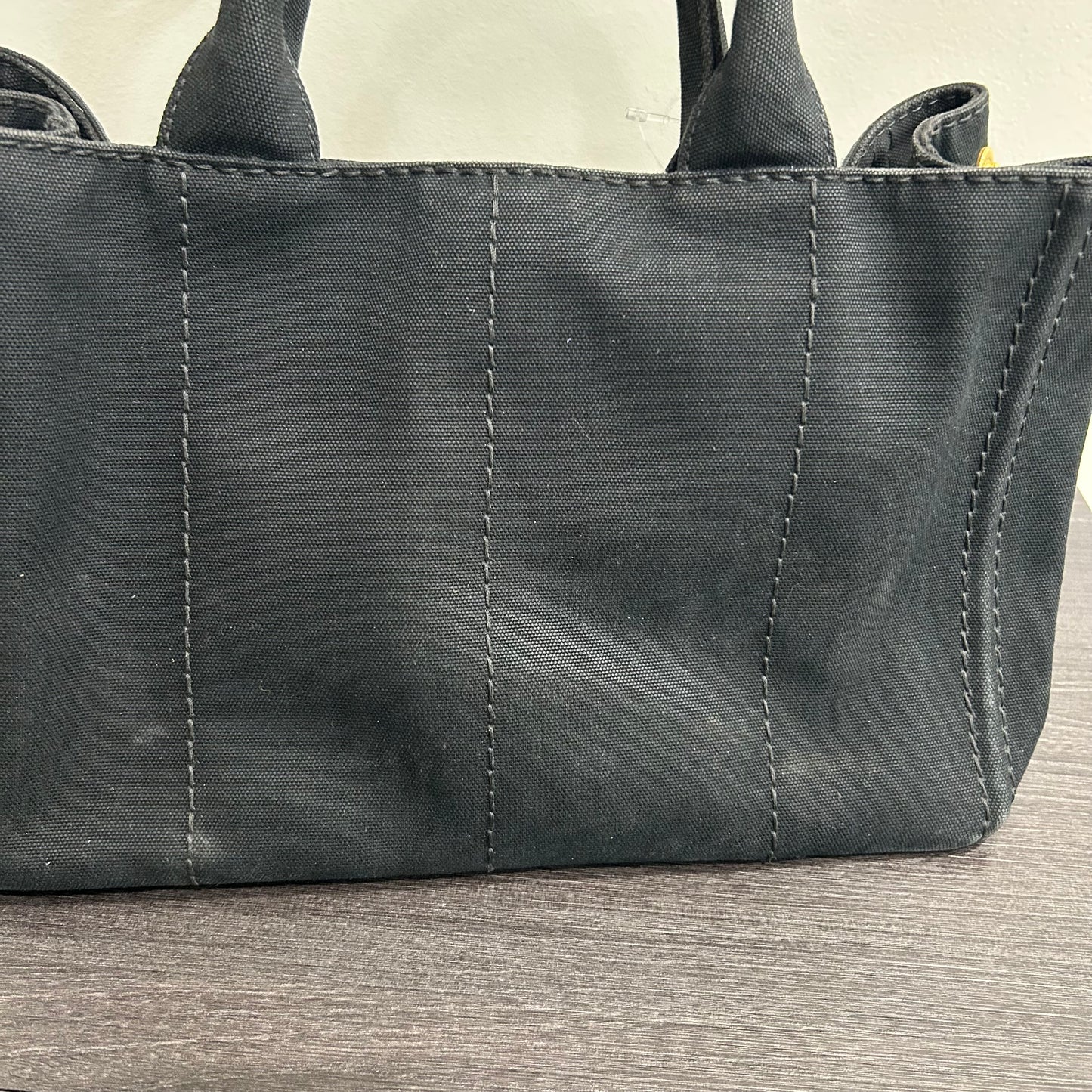 CLEARANCE #840 PRADA Canapa Large Tote (Black)