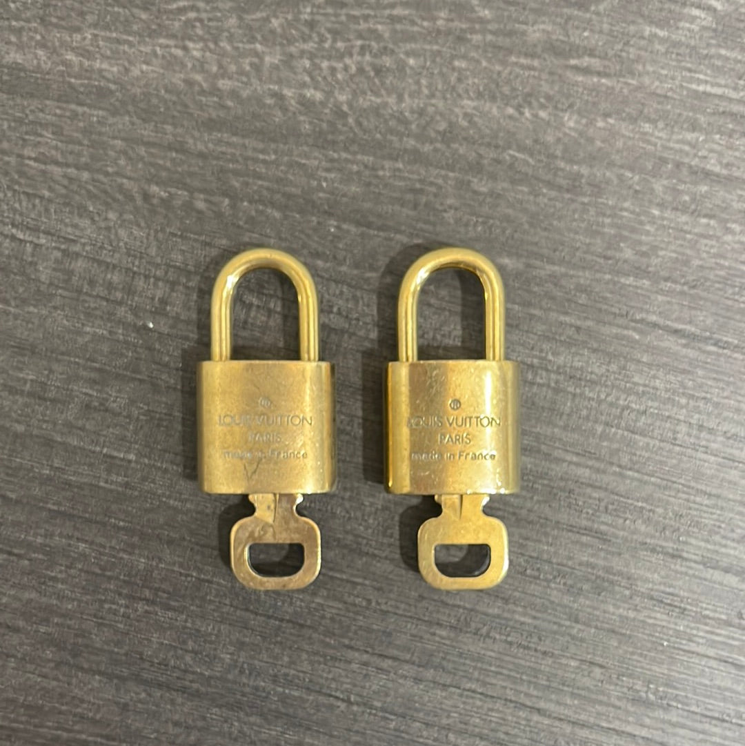 CLEARANCE Louis Vuitton Brass Lock & Key (Set of 2)