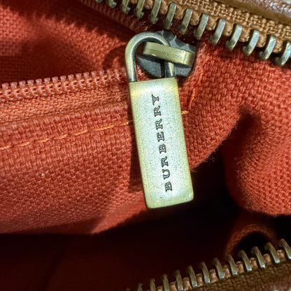 8809 BURBERRY Check Canvas Shoulder Tote