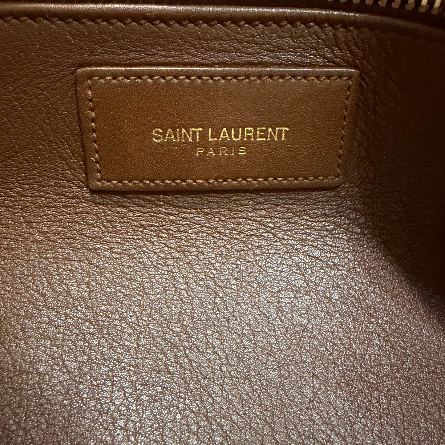 8905 Saint Laurent Brown Leather Classic Y Bag