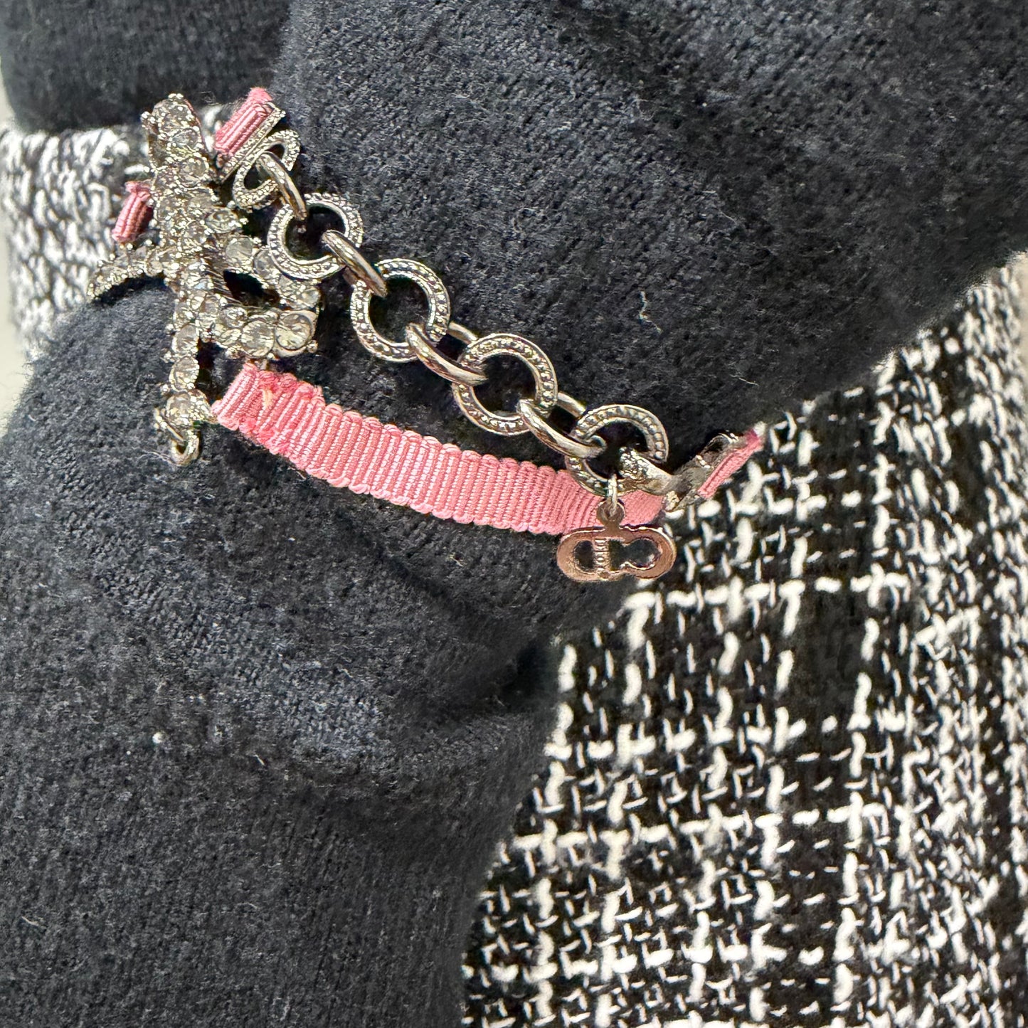 8906 DIOR Set of 2 Choker Necklaces/Double Wrap Bracelets