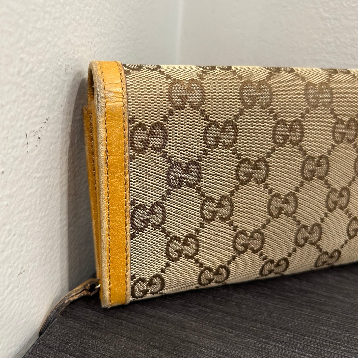 #202 GUCCI Long Canvas Wallet