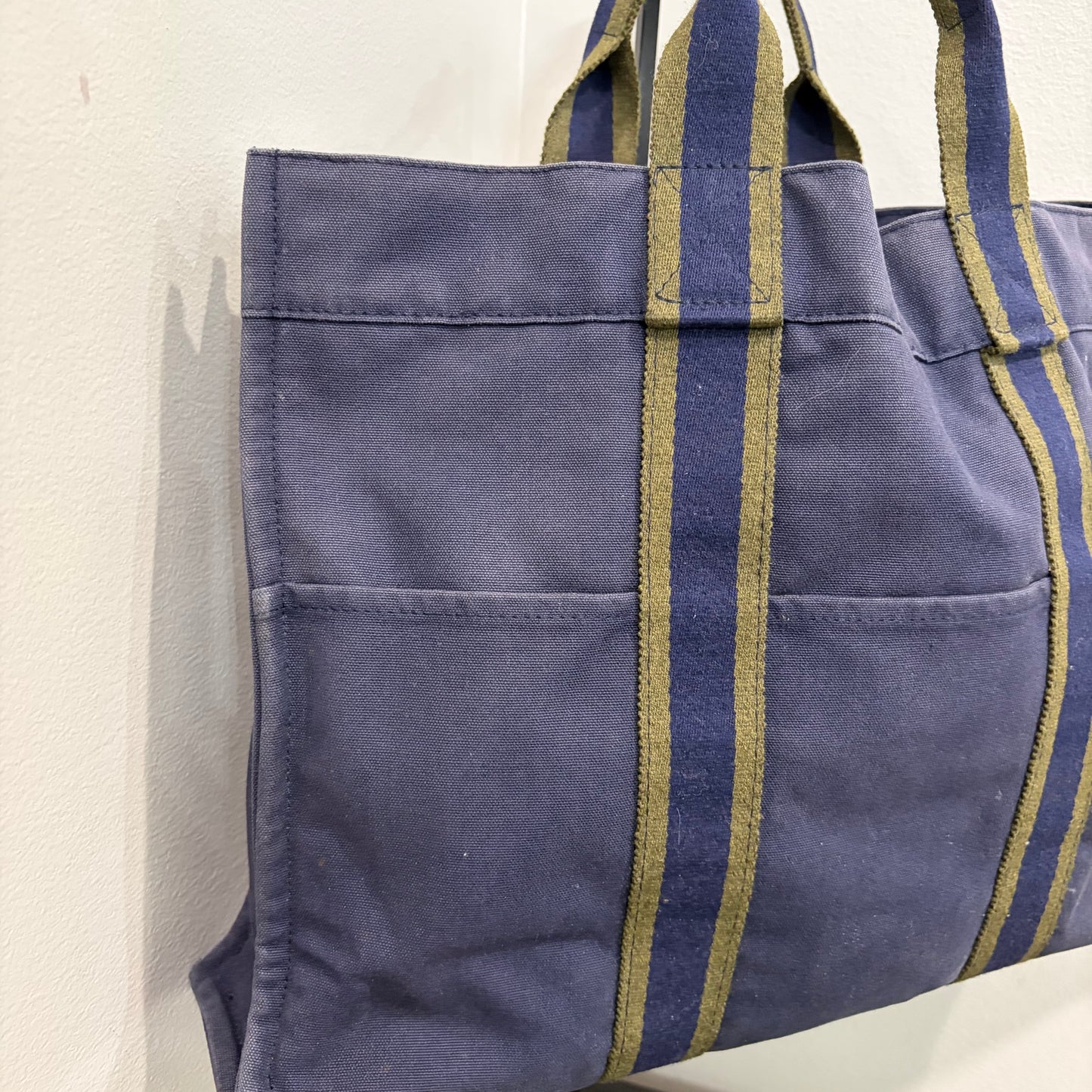 #3223 HERMES Blue Ligne Tote