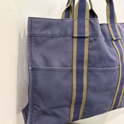 #3223 HERMES Blue Ligne Tote