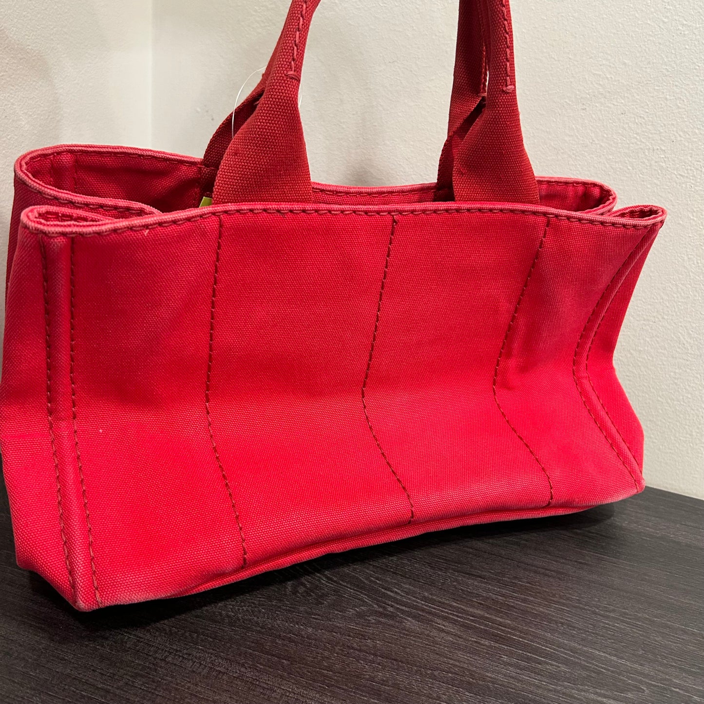 CLEARANCE #836 PRADA Canapa Large Tote (Red)