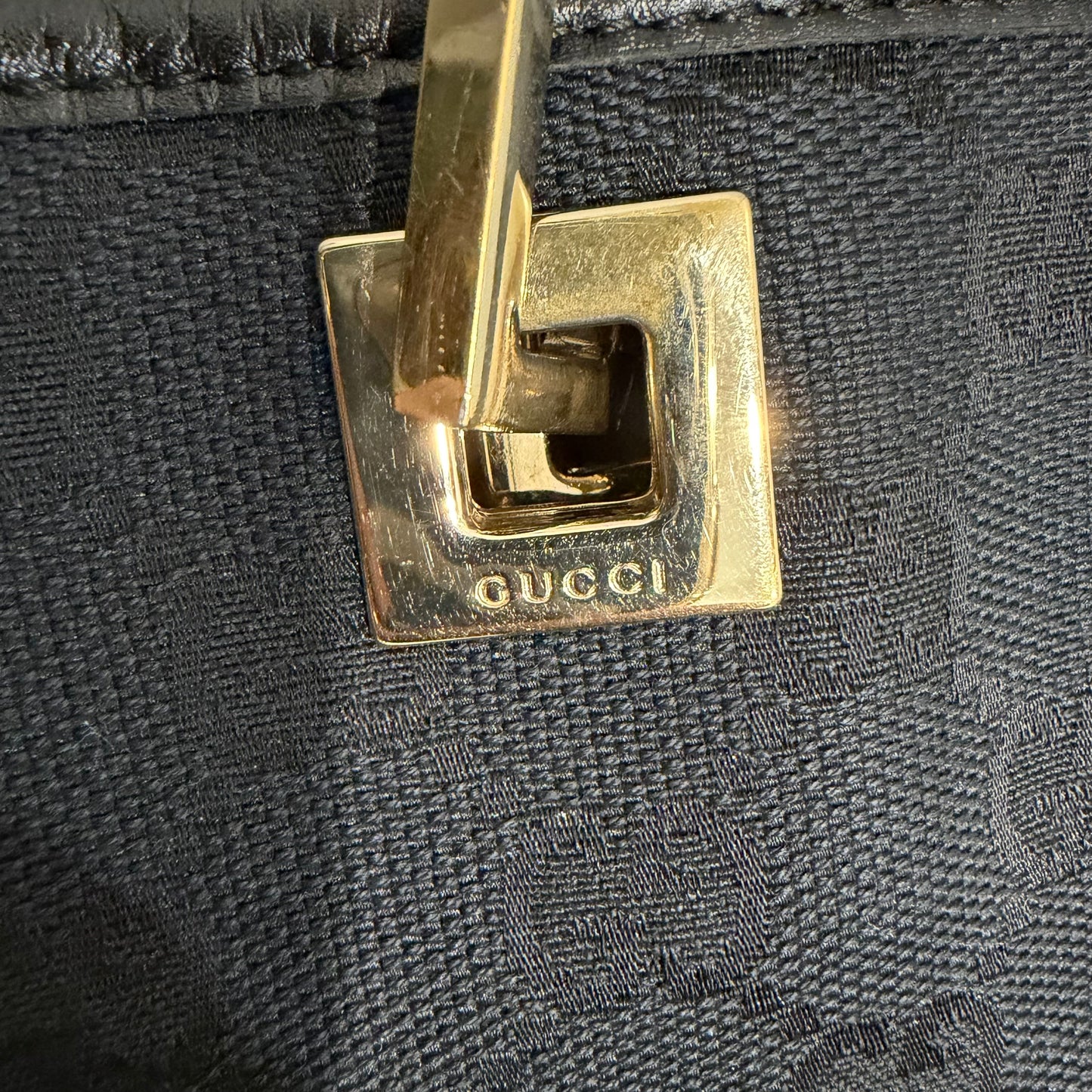 8861 GUCCI Black Canvas Eclipse Tote