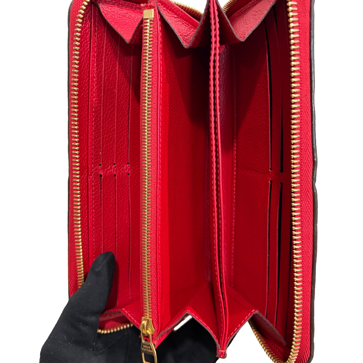#8219 LOUIS VUITTON Red Empreinte Zip Wallet MSRP $1,170