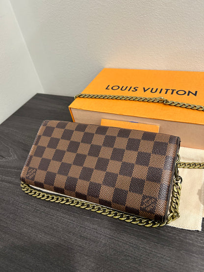 SOLD! Louis Vuitton Damier Wallet on Chain
