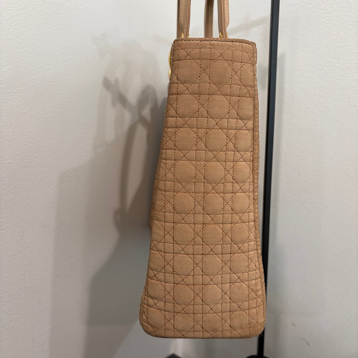#1128 Vintage Lady Dior Brown Cannage Quilt Nylon