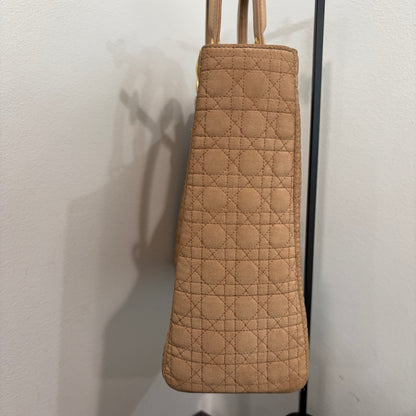 #1128 Vintage Lady Dior Brown Cannage Quilt Nylon