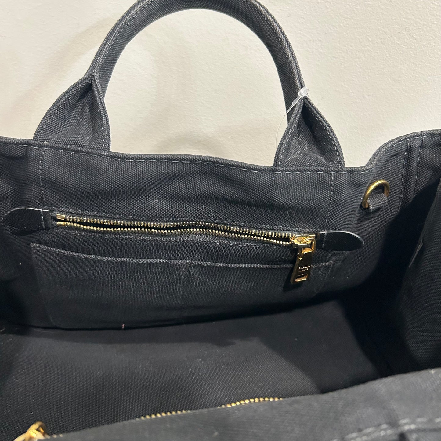 CLEARANCE #840 PRADA Canapa Large Tote (Black)