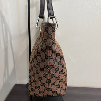 #9113 GUCCI Brown Canvas Eclipse Tote