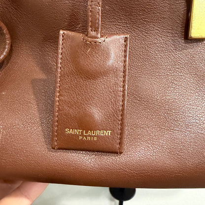 8905 Saint Laurent Brown Leather Classic Y Bag