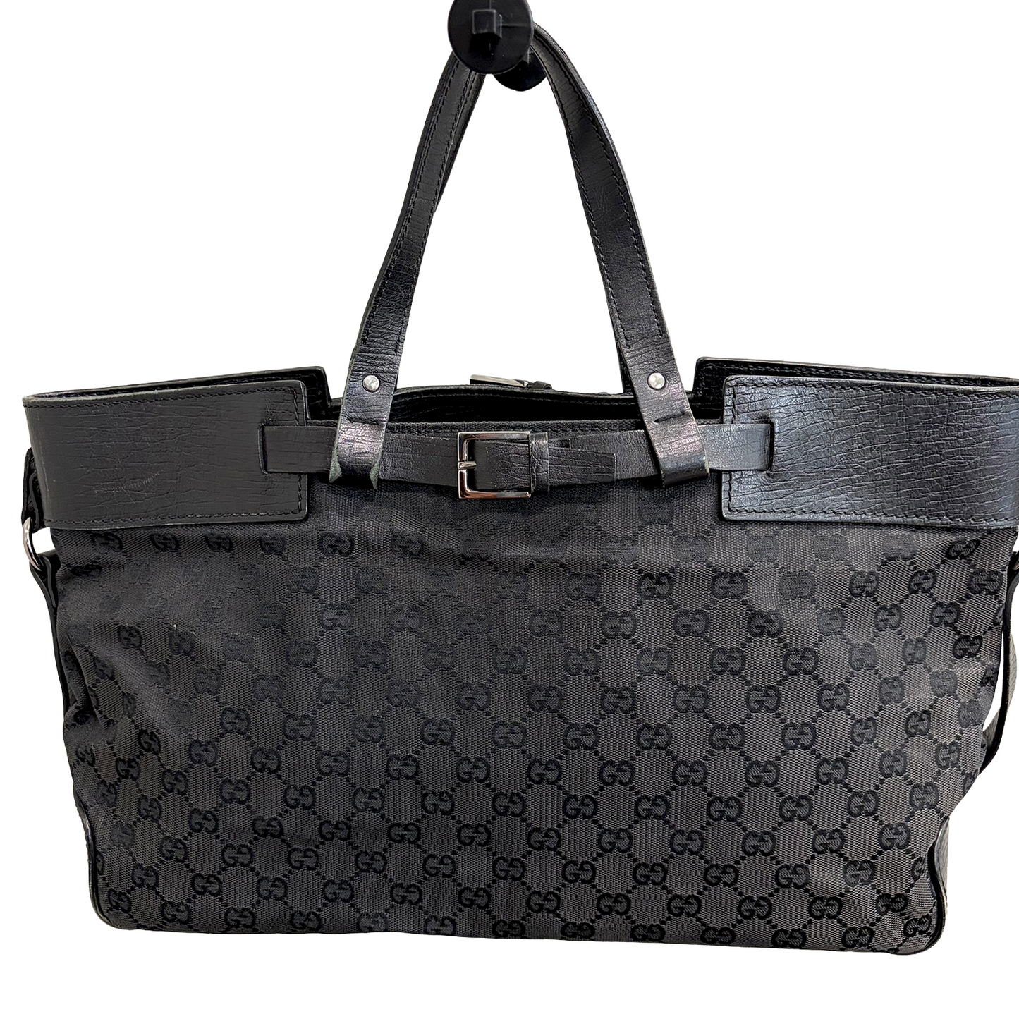 8860 GUCCI Black Canvas Handbag