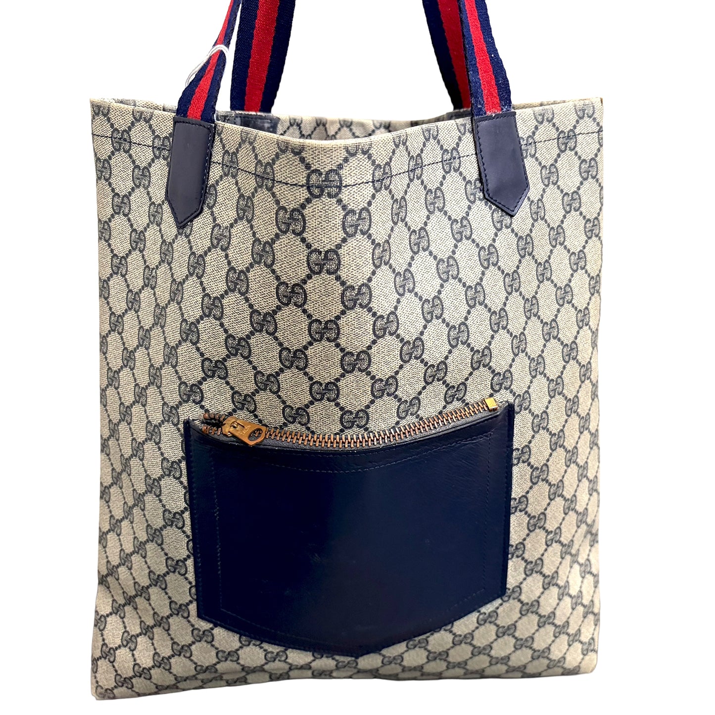1215-05 GUCCI Large Navy Blue Tote