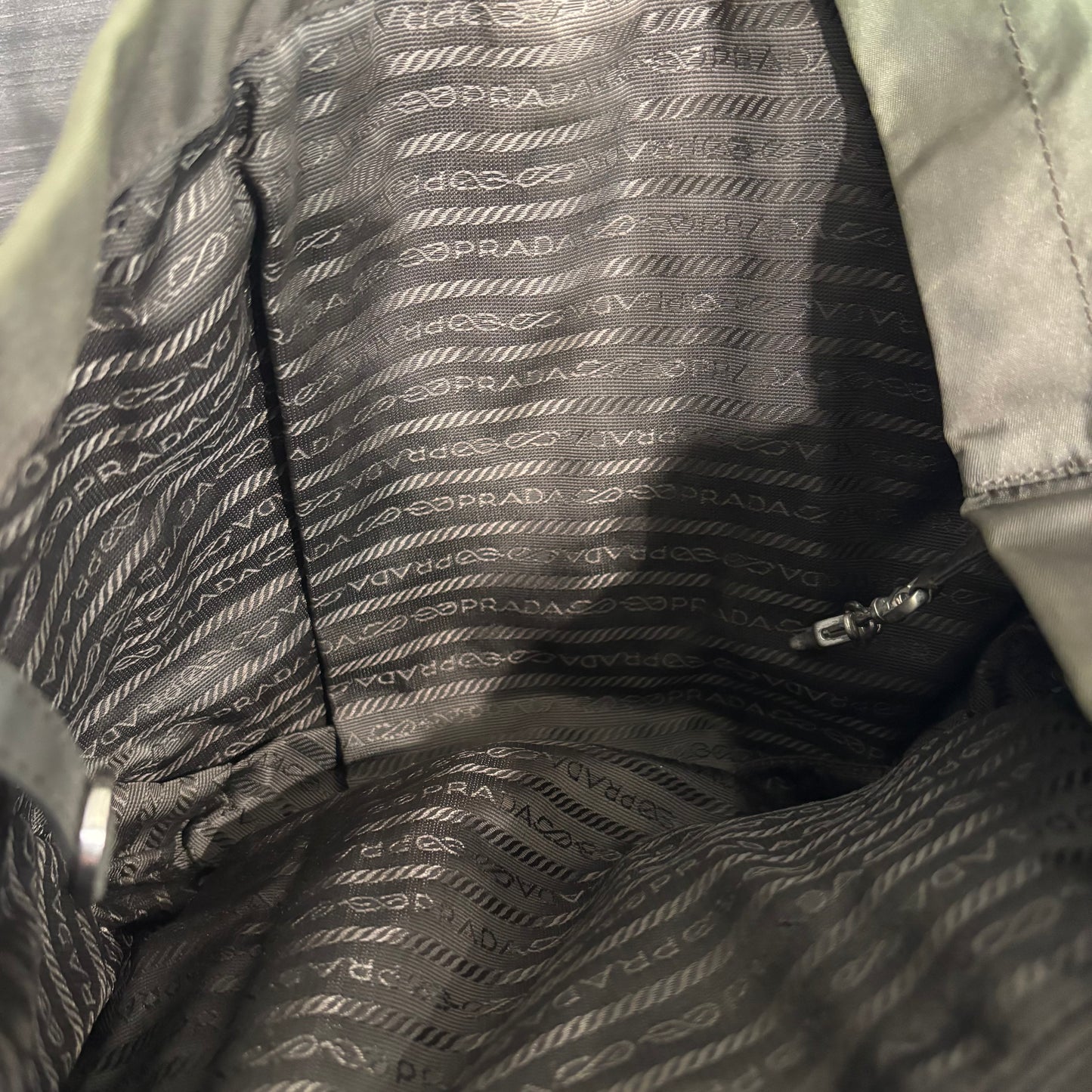 8891 PRADA Green Tessuto Tote