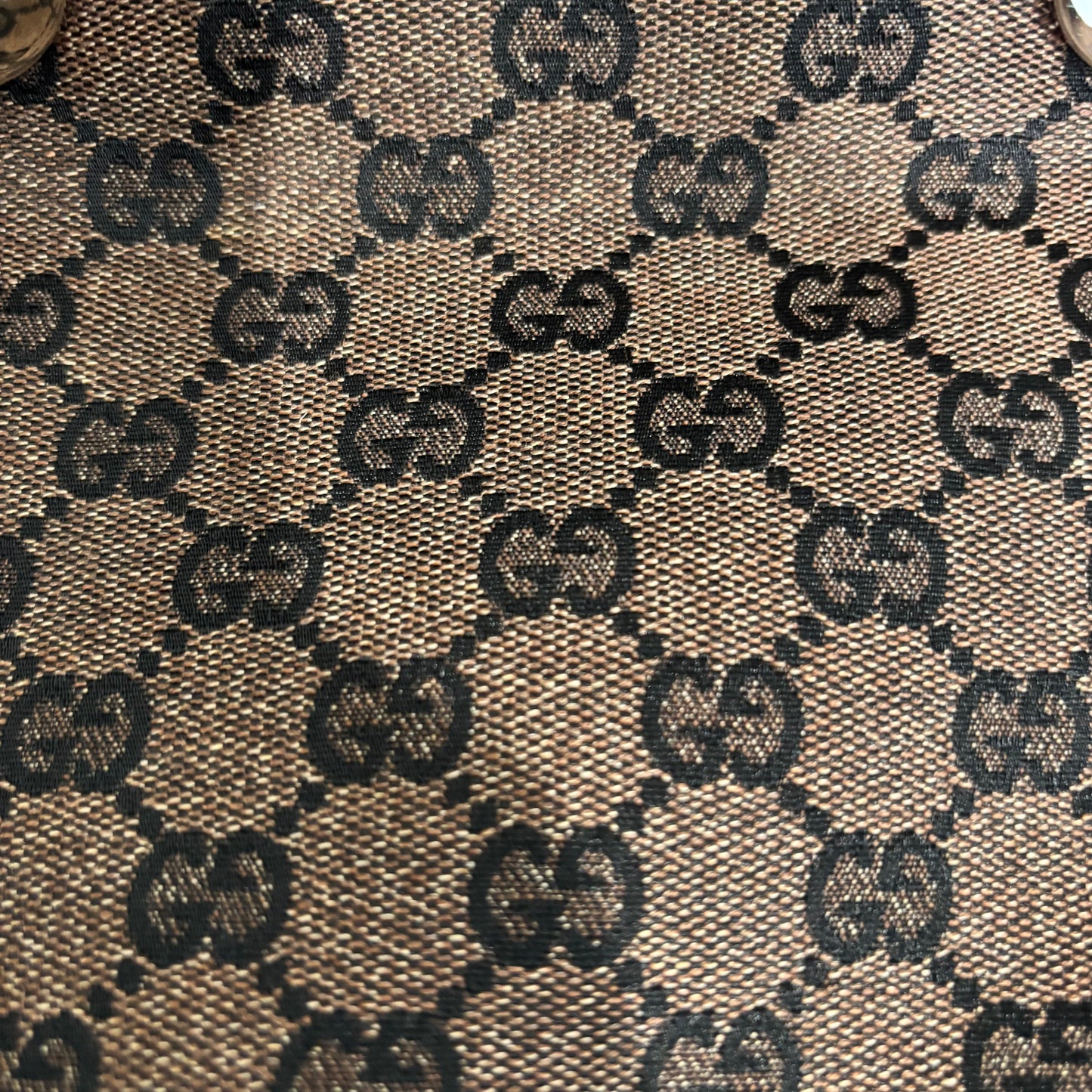 8877 GUCCI Brown Canvas Eclipse Tote