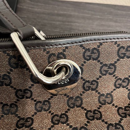 8877 GUCCI Brown Canvas Eclipse Tote