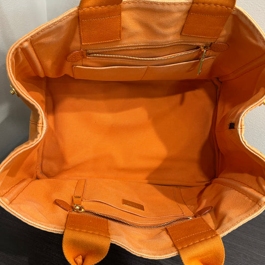 CLEARANCE #832 PRADA Canapa Medium Tote (Orange)