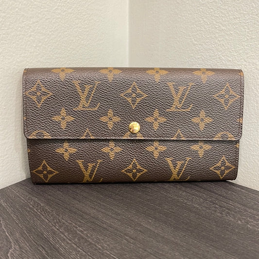 SOLD! Louis Vuitton Monogram Fleuri Sarah Wallet