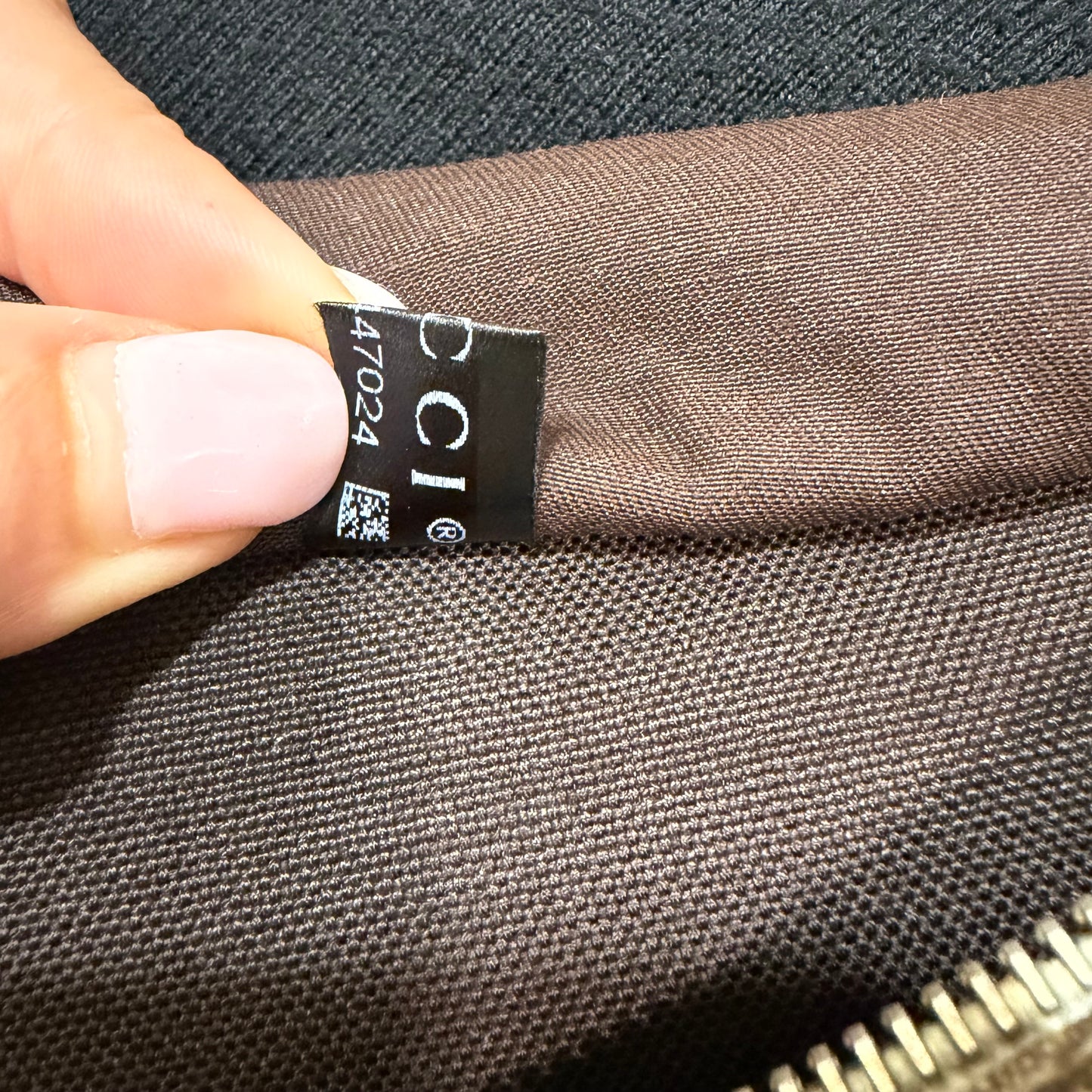 #8203 GUCCI Brown Canvas Crossbody