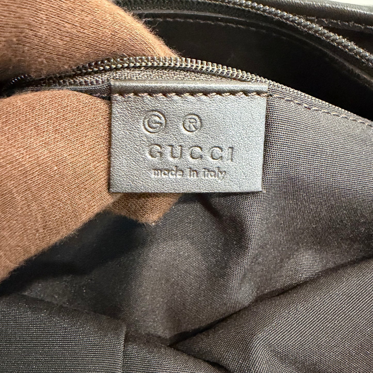 #9113 GUCCI Brown Canvas Eclipse Tote