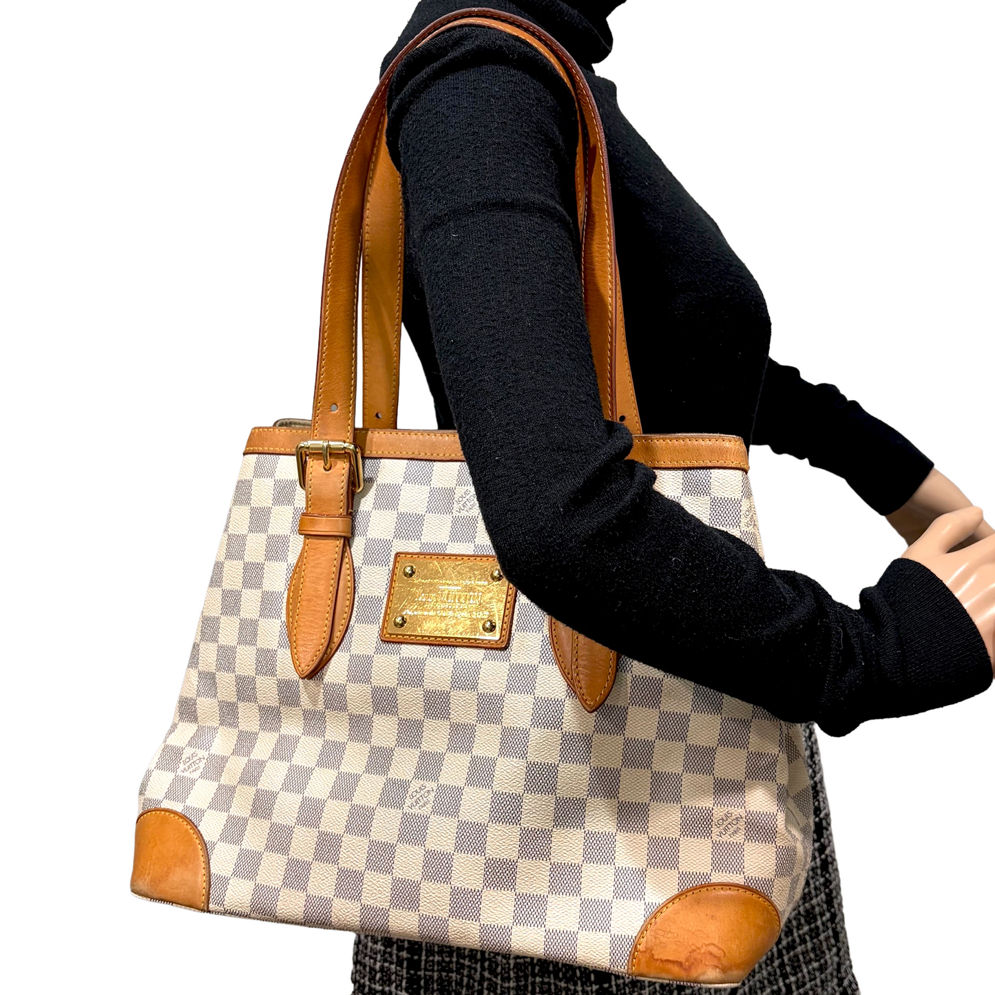 #8215 LOUIS VUITTON Damier Azul Hampstead MM