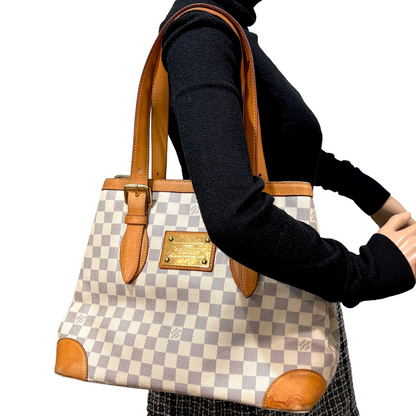 #8215 LOUIS VUITTON Damier Azul Hampstead MM