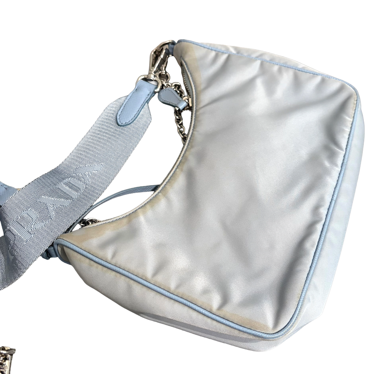 8862 PRADA Blue Nylon Reissue Crossbody MSRP $2,200